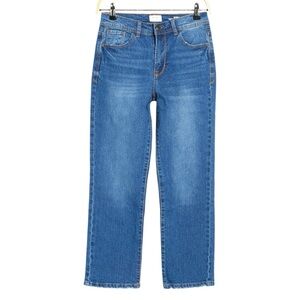Kensie "The Mila" Size 10/30 High-Rise Relaxed Straight Distressed Jeans
